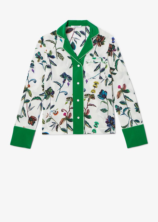 Botanical Print Pajama Shirt Botanical Print Pajama Shirt