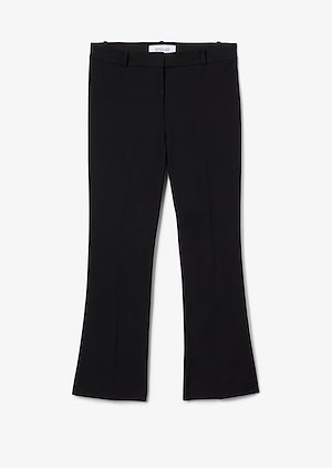 Corinna Tuxedo Stripe Cropped Flare Crosby Cotton Twill Trouser Corinna Tuxedo Stripe Cropped Flare Crosby Cotton Twill Trouser