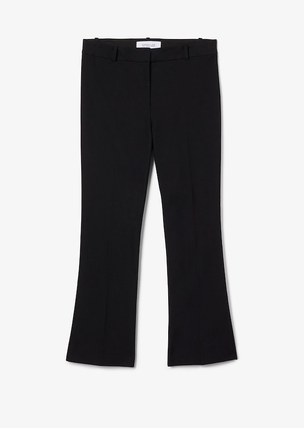Corinna Tuxedo Stripe Cropped Flare Crosby Cotton Twill Trouser Corinna Tuxedo Stripe Cropped Flare Crosby Cotton Twill Trouser
