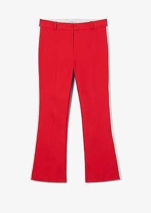 Corinna Tuxedo Stripe Cropped Flare Crosby Cotton Twill Trouser Corinna Tuxedo Stripe Cropped Flare Crosby Cotton Twill Trouser