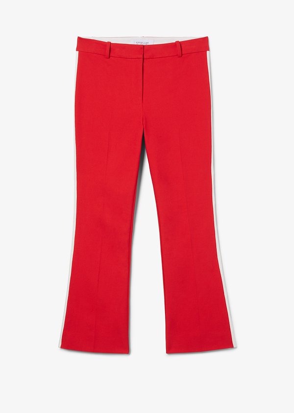 Corinna Tuxedo Stripe Cropped Flare Crosby Cotton Twill Trouser Corinna Tuxedo Stripe Cropped Flare Crosby Cotton Twill Trouser