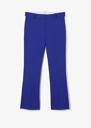 Corinna Tuxedo Stripe Cropped Flare Crosby Cotton Twill Trouser Corinna Tuxedo Stripe Cropped Flare Crosby Cotton Twill Trouser