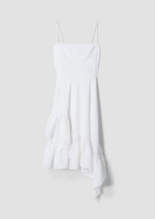 Crepe Voile Cami Dress with Asymmetrical Hem