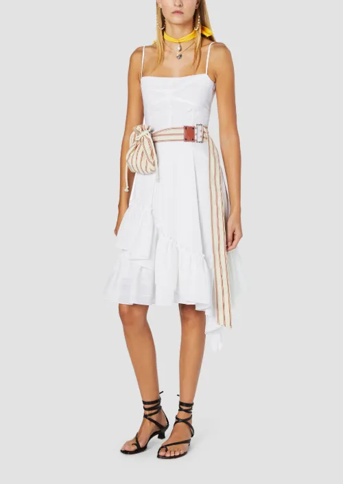 Crepe Voile Cami Dress with Asymmetrical Hem