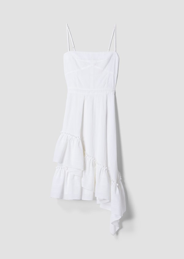 Crepe Voile Cami Dress with Asymmetrical Hem Crepe Voile Cami Dress with Asymmetrical Hem