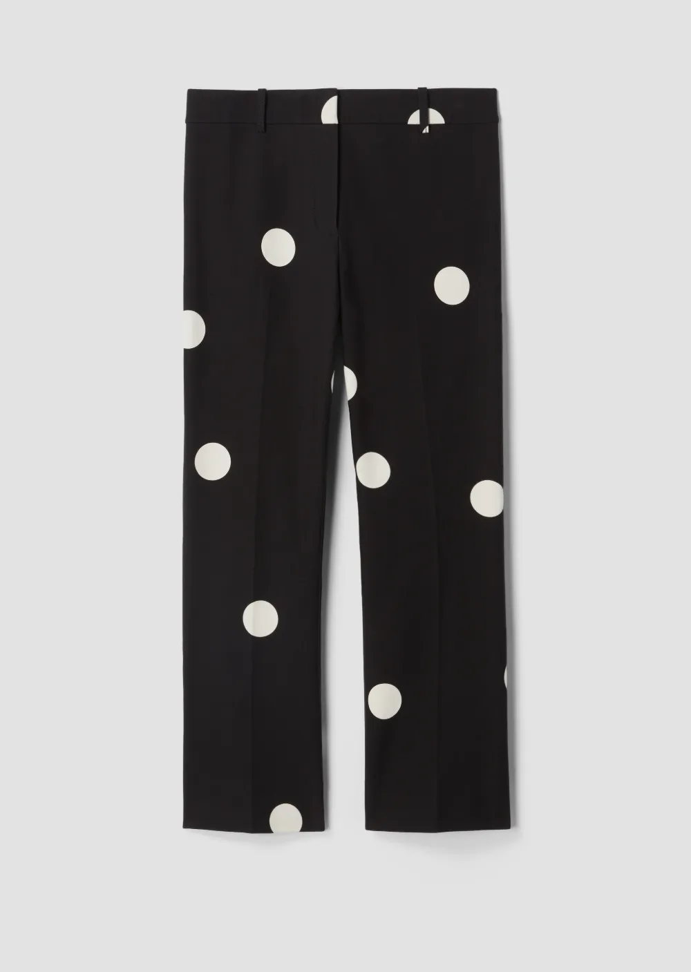 Cropped Flare Polka Dot Trouser