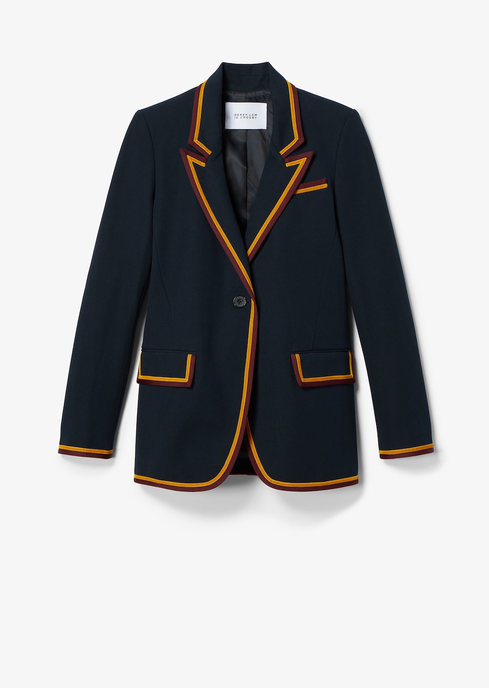 Crosby Twill Blazer with Rib Trim