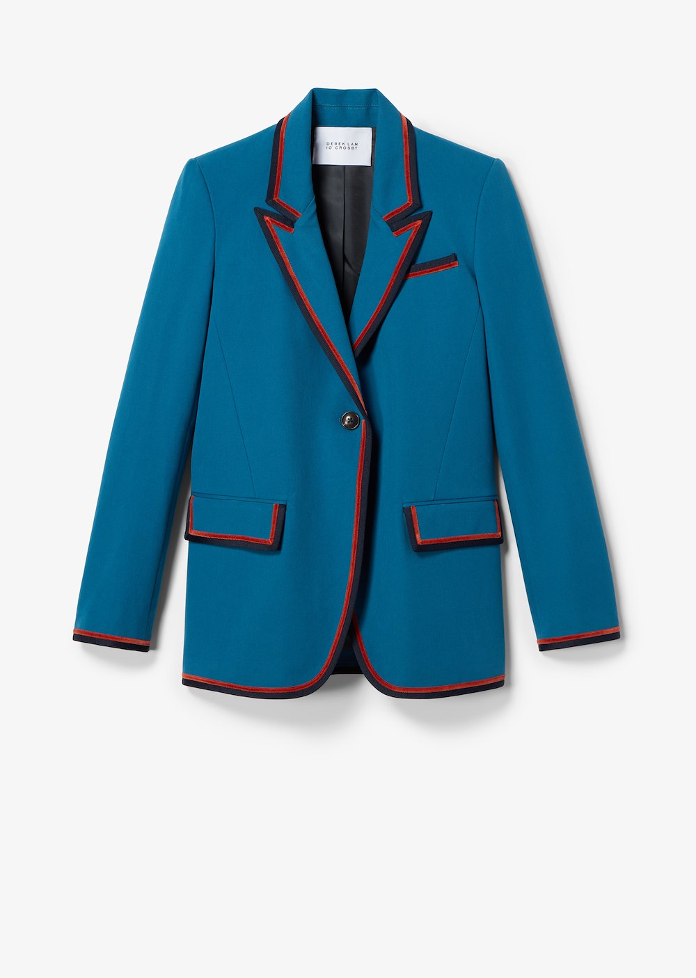 Crosby Twill Blazer with Rib Trim