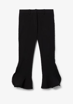 Daria Ruffle Cropped Flare Crosby Cotton Twill Trouser Daria Ruffle Cropped Flare Crosby Cotton Twill Trouser