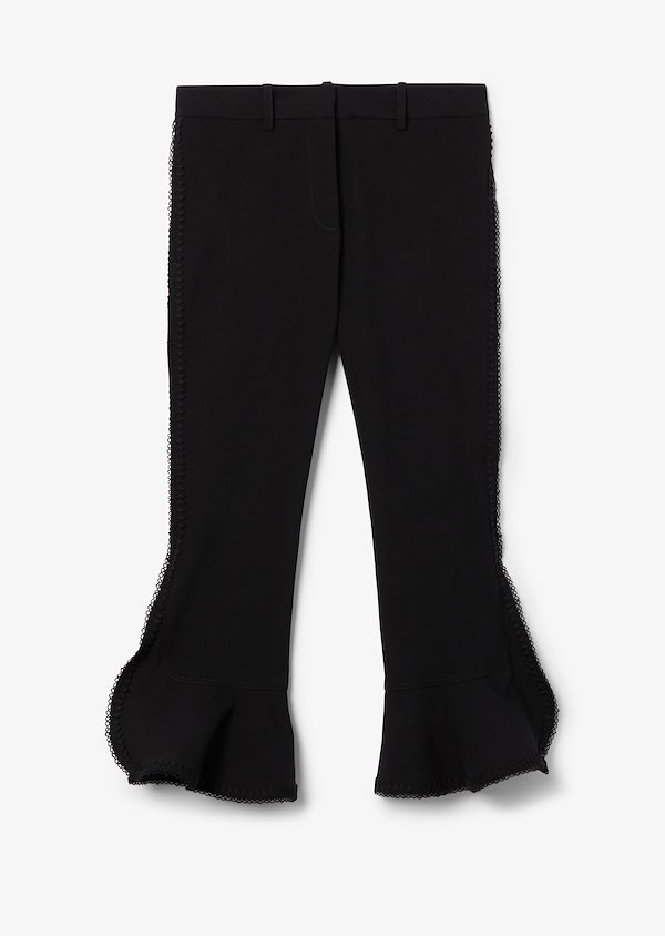 Daria Ruffle Cropped Flare Crosby Cotton Twill Trouser Daria Ruffle Cropped Flare Crosby Cotton Twill Trouser