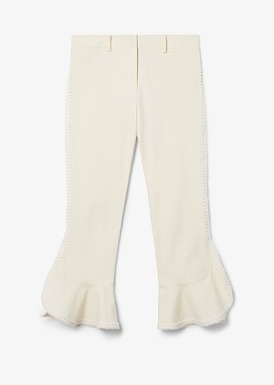 Daria Ruffle Cropped Flare Crosby Cotton Twill Trouser Daria Ruffle Cropped Flare Crosby Cotton Twill Trouser