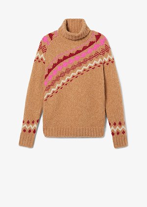 Diagonal Fair Isle Alpaca Turtleneck Sweater Diagonal Fair Isle Alpaca Turtleneck Sweater