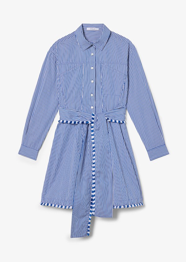 Iona Belted Mini Stripe Shirt Dress Iona Belted Mini Stripe Shirt Dress