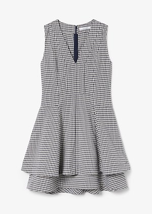 Koren Fit and Flare Gingham Twill Dress Koren Fit and Flare Gingham Twill Dress