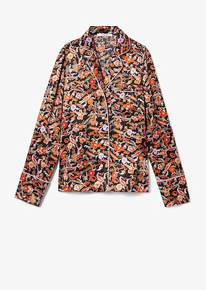 Long SLeeve Paisley Print Pajama Shirt Long SLeeve Paisley Print Pajama Shirt