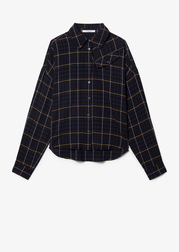 Long Sleeve Wool Plaid Button Down Shirt Long Sleeve Wool Plaid Button Down Shirt