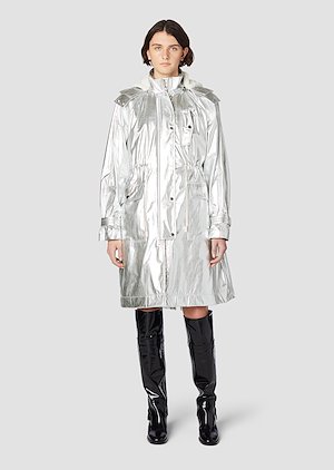 Metallic Anorak with Removable Shearling Lining Metallic Anorak with Removable Shearling Lining