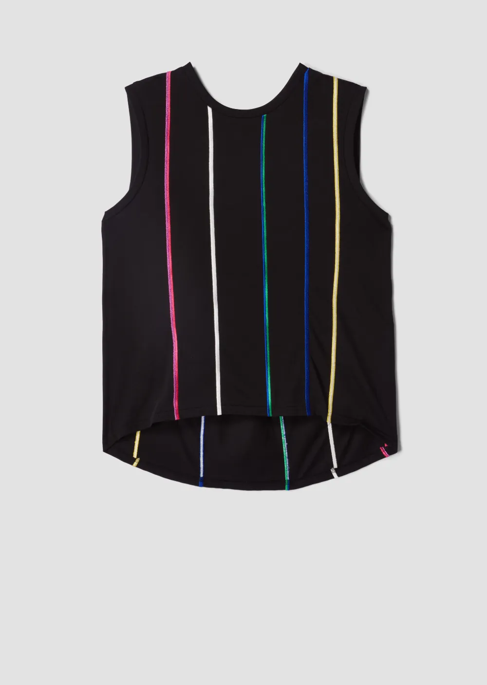 Multicolor Stripe Embroidered Tank