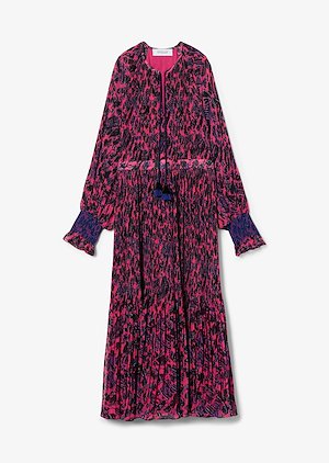 Nemea Pleated Speckled Floral Maxi Dress with Smocking Detail Nemea Pleated Speckled Floral Maxi Dress with Smocking Detail