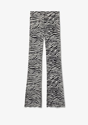 Odessa Slim Flare Zebra Print Trouser Odessa Slim Flare Zebra Print Trouser