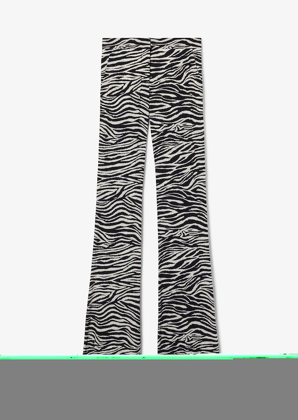 Odessa Slim Flare Zebra Print Trouser Odessa Slim Flare Zebra Print Trouser
