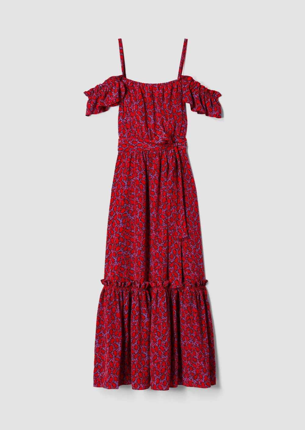 Off The Shoulder Cami Dress with Ruffle Hem
