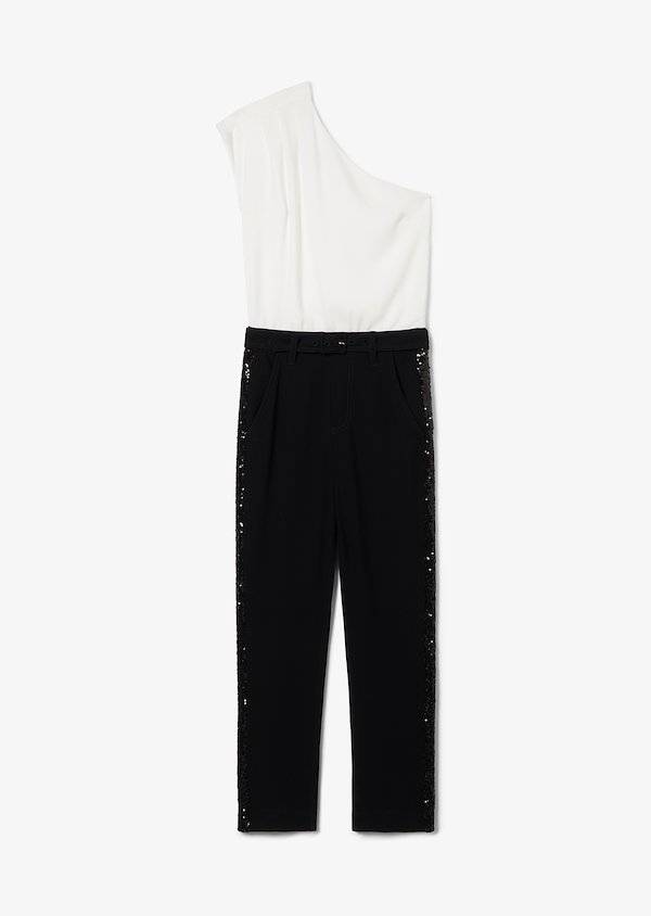 One Shoulder Embellished Jumpsuit One Shoulder Embellished Jumpsuit