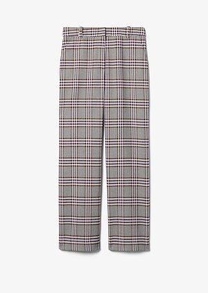 Plaid Twill Straight Leg Trouser Plaid Twill Straight Leg Trouser