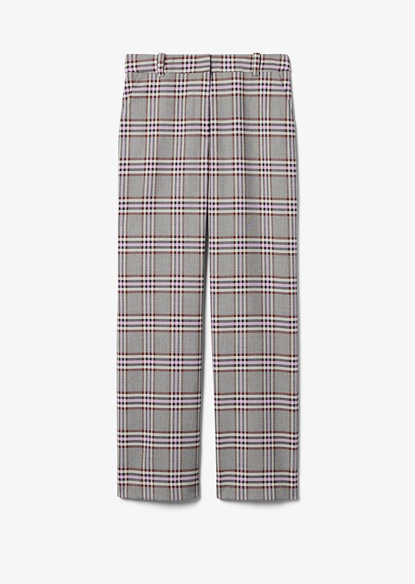 Plaid Twill Straight Leg Trouser Plaid Twill Straight Leg Trouser