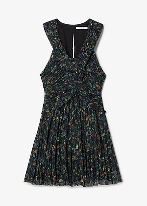 pleated floral mini dress pleated floral mini dress