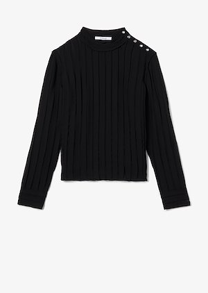 Raw Cut Chiffon Pieced Blouse with Snaps Raw Cut Chiffon Pieced Blouse with Snaps