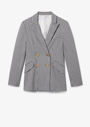 Rodeo Double Breasted Gingham Twill Blazer Rodeo Double Breasted Gingham Twill Blazer