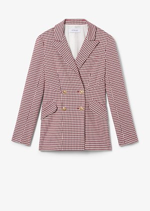 Rodeo Double Breasted Gingham Twill Blazer Rodeo Double Breasted Gingham Twill Blazer