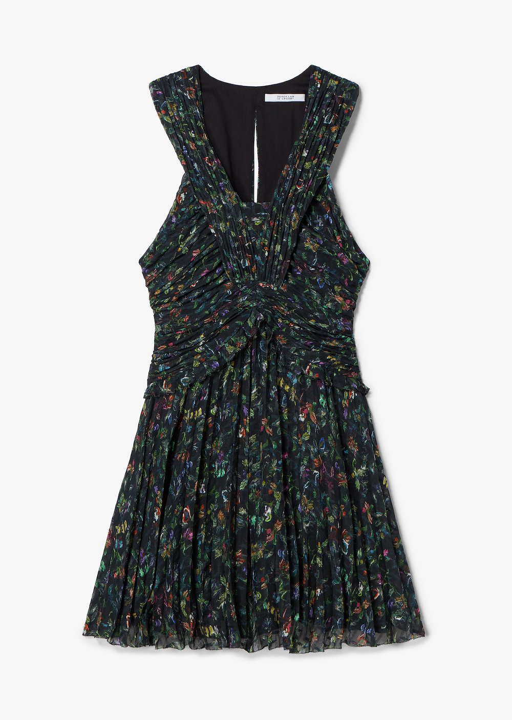 Ruched Pleated Richter Floral Mini Dress