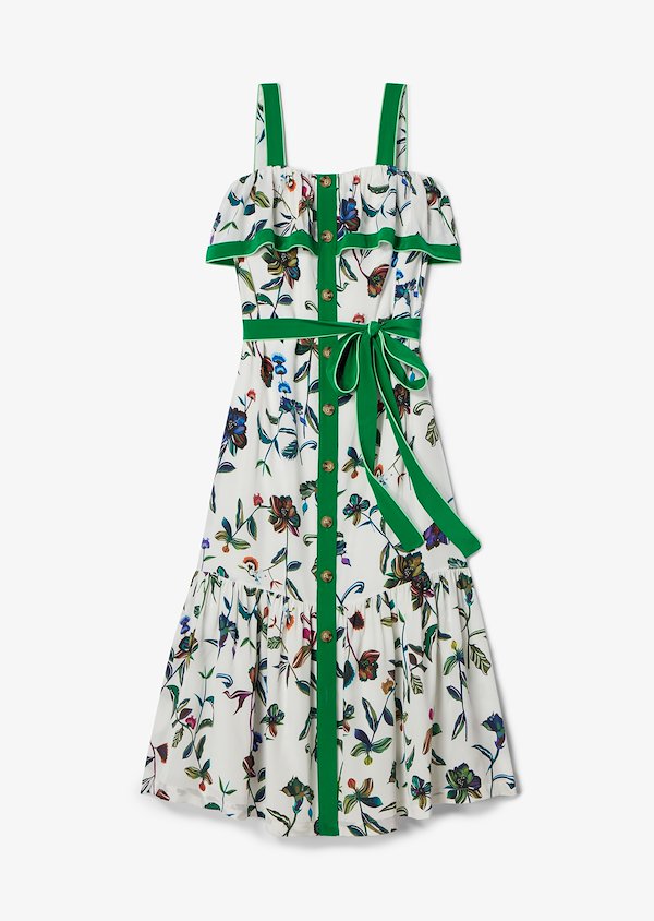 Ruffle Cami Botanical Print Maxi Dress Ruffle Cami Botanical Print Maxi Dress
