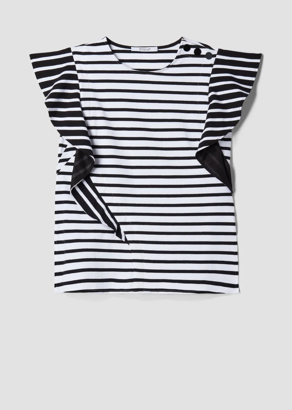 Short Sleeve Crewneck Ruffle Top