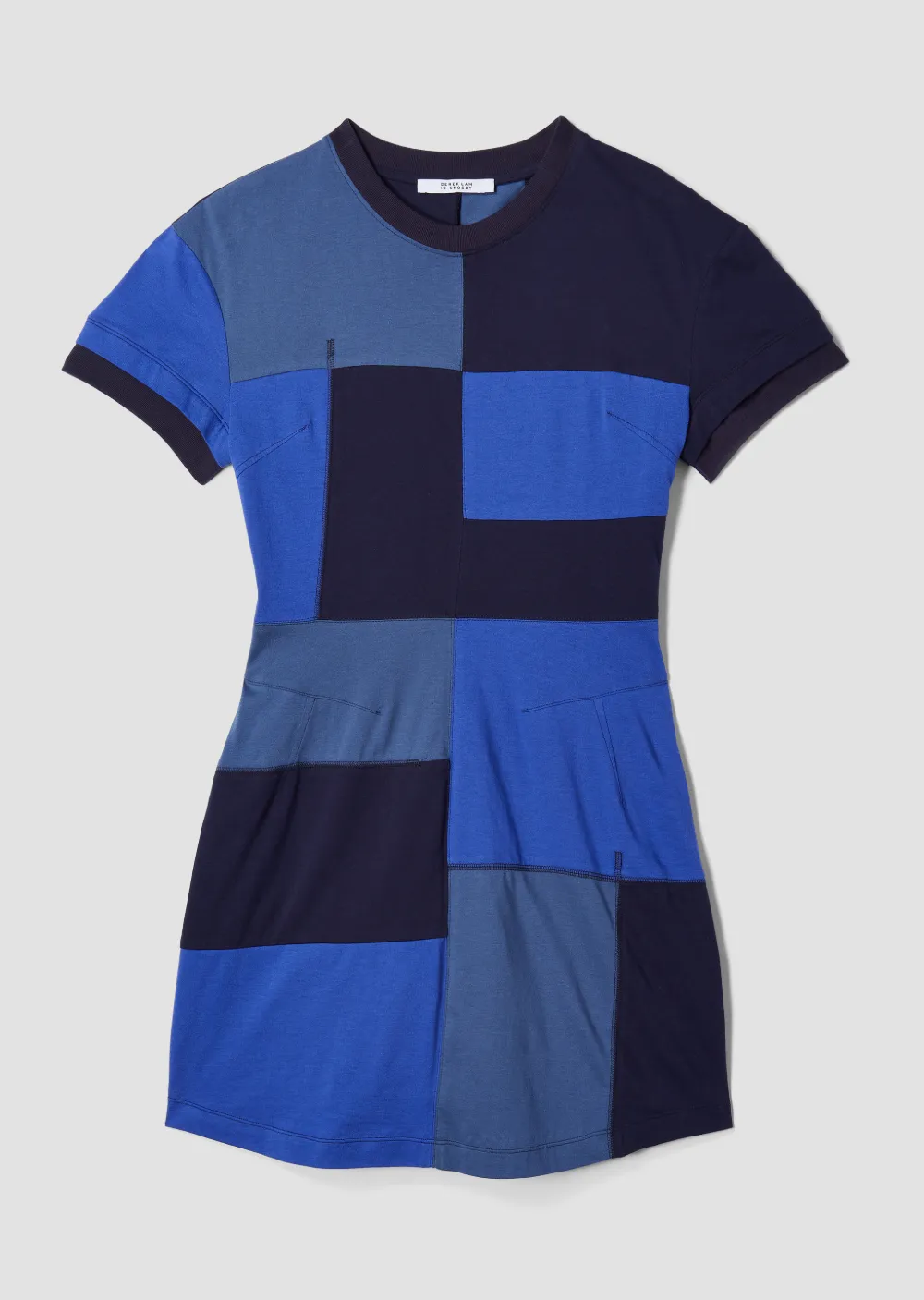 Short Sleeve Patchwork T-Shirt Dress