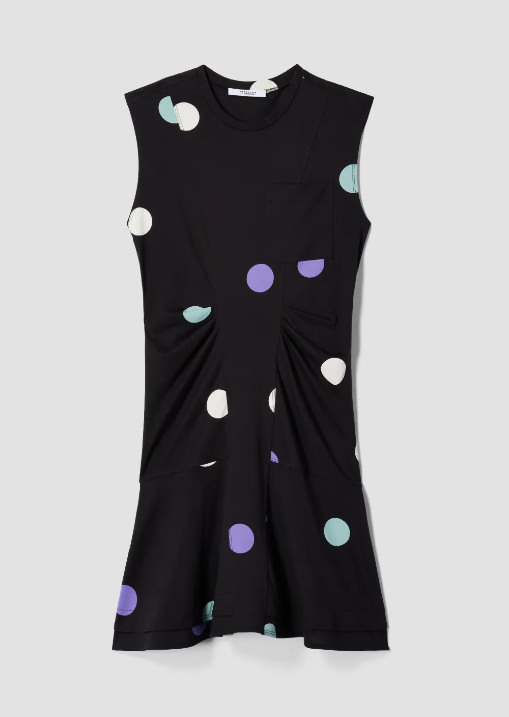 Sleeveless Dress with Ruffle Hem