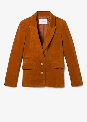 Stretch Velveteen 2-Button Blazer Stretch Velveteen 2-Button Blazer