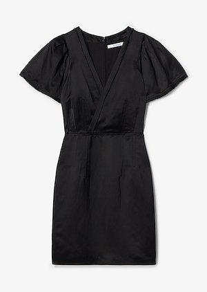 v-neck satin mini dress v-neck satin mini dress