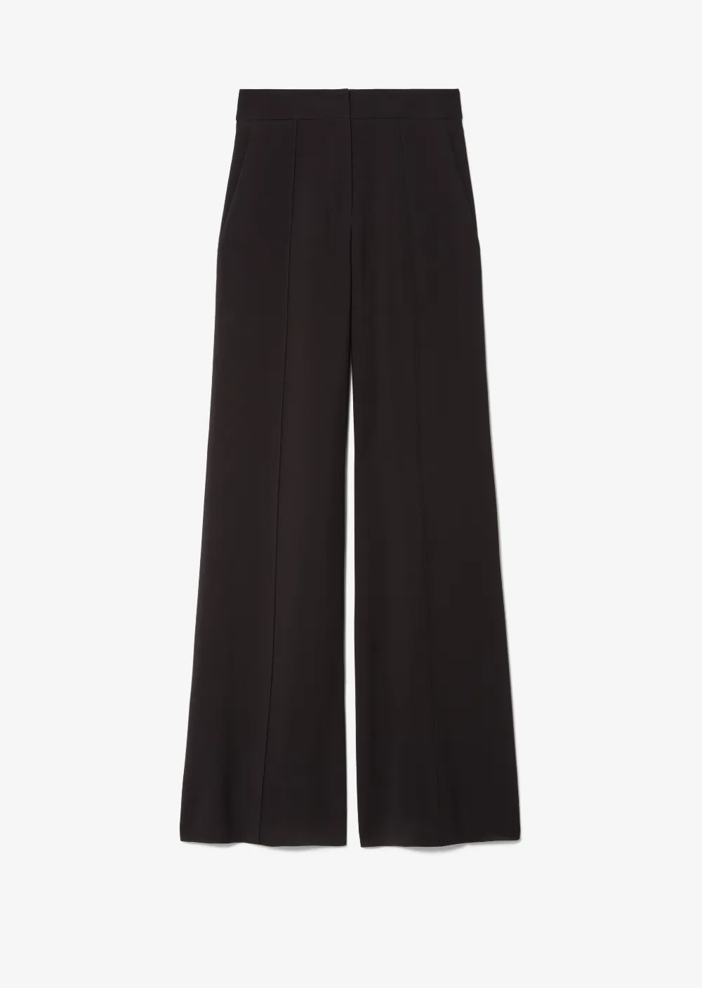 Cady Wide Leg Pintuck Trousers