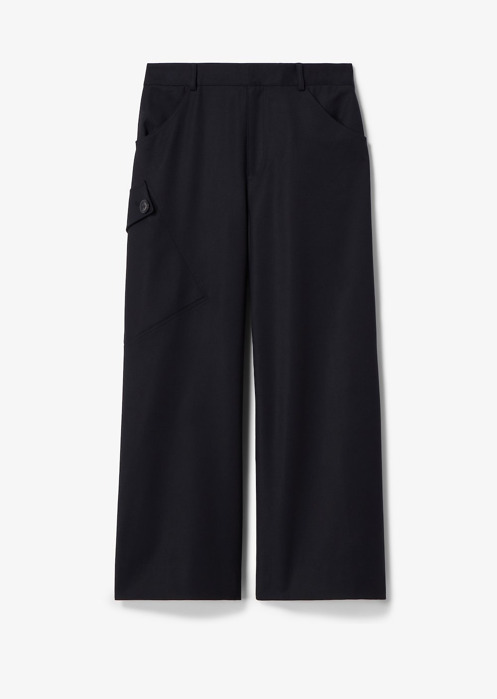 Cotton Sateen Culotte with Utility Pocket