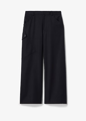 Cotton Sateen Culotte with Utility Pocket Cotton Sateen Culotte with Utility Pocket