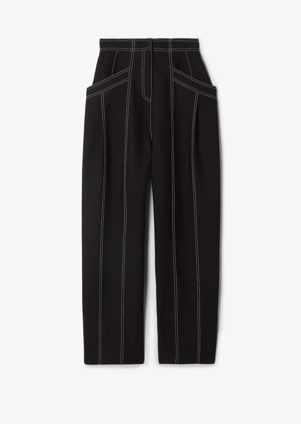 Cropped Balloon Pant with Seam Detail
