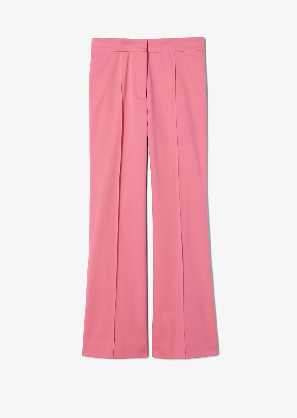 Cropped Flare Cotton Twill Jean Trouser with Pintuck Details