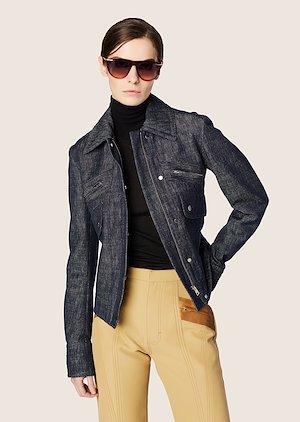 Cropped Jacket With Zipper Detail Cropped Jacket With Zipper Detail