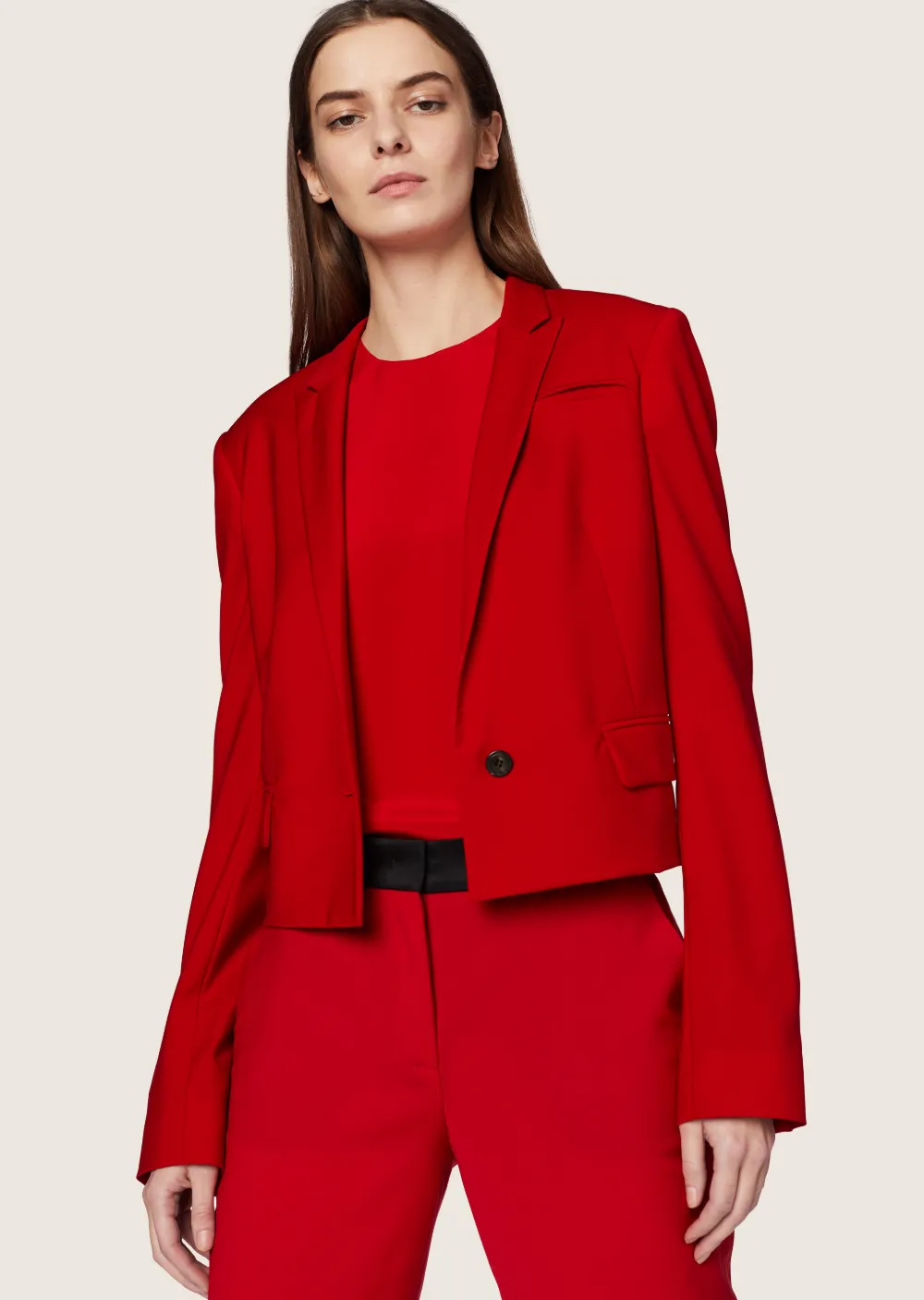 Cropped Tuxedo Blazer