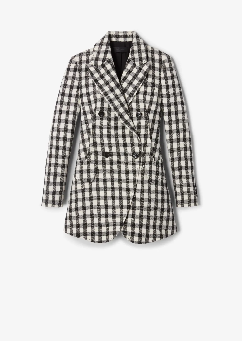 Double Breasted Plaid Blazer