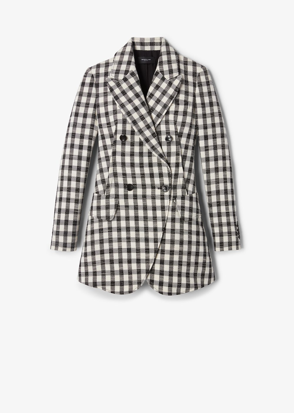 Double Breasted Plaid Blazer