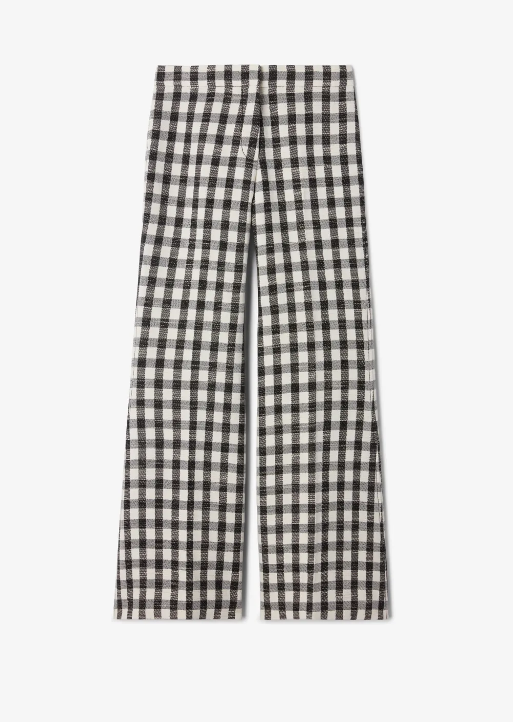 Flare Leg Plaid Trouser